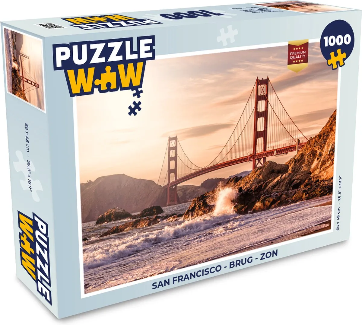 PuzzleWow San Francisco Brug Legpuzzel 1000 Stuks - Multicolor
