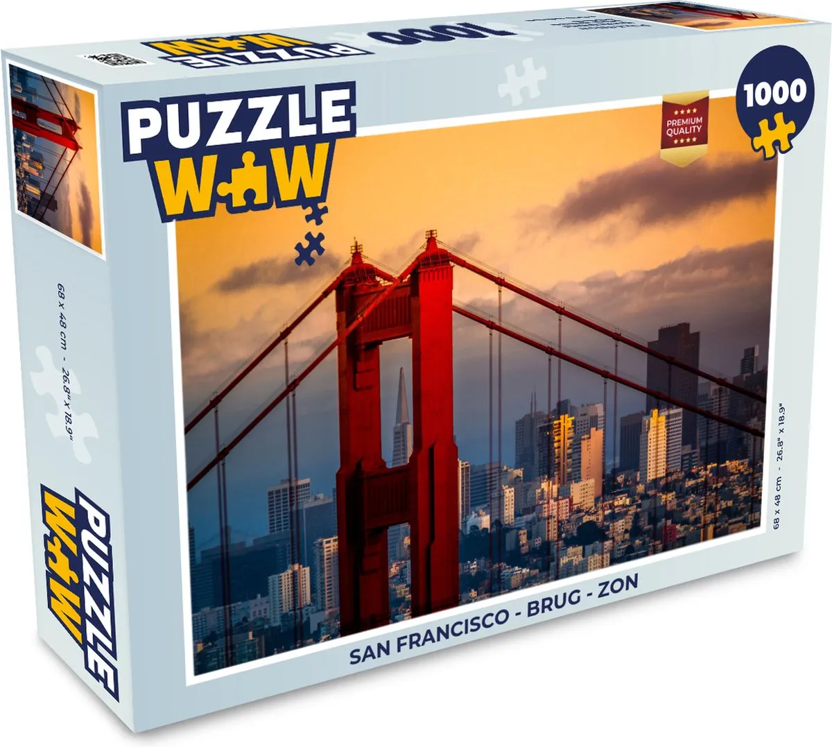 PuzzleWow San Francisco Brug Legpuzzel 1000 Stuks