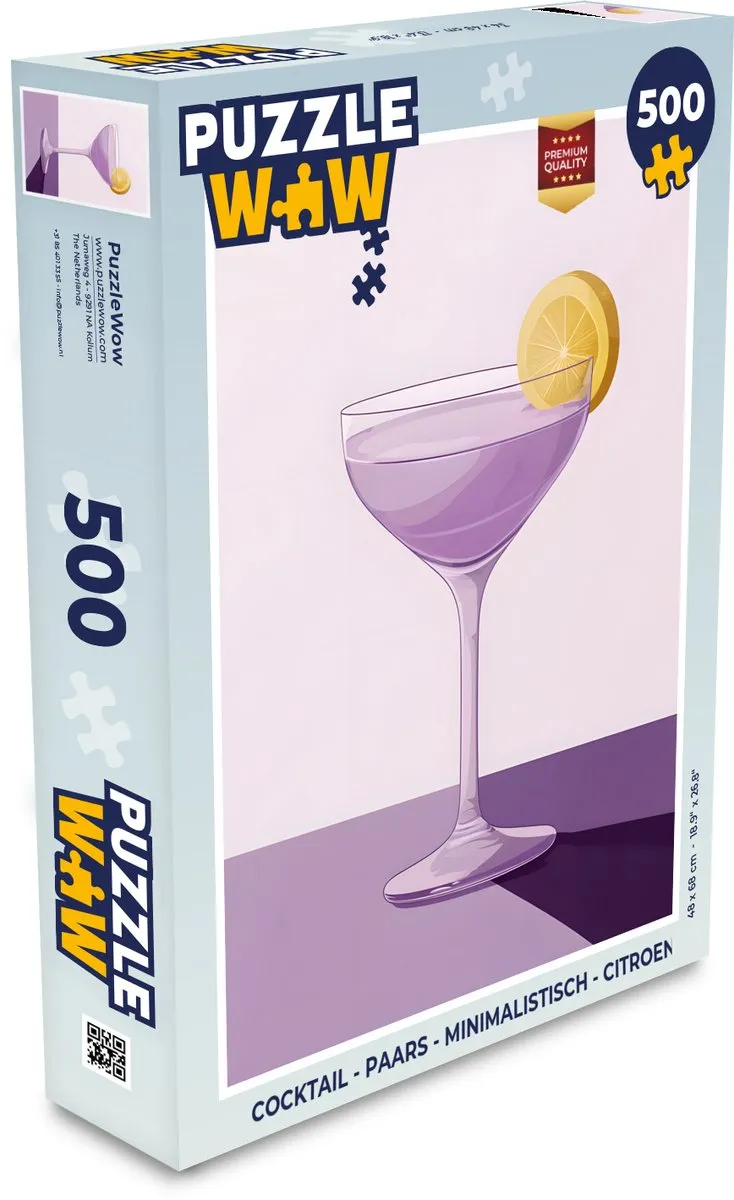 PuzzleWow Cocktail Legpuzzel 500 Stuks