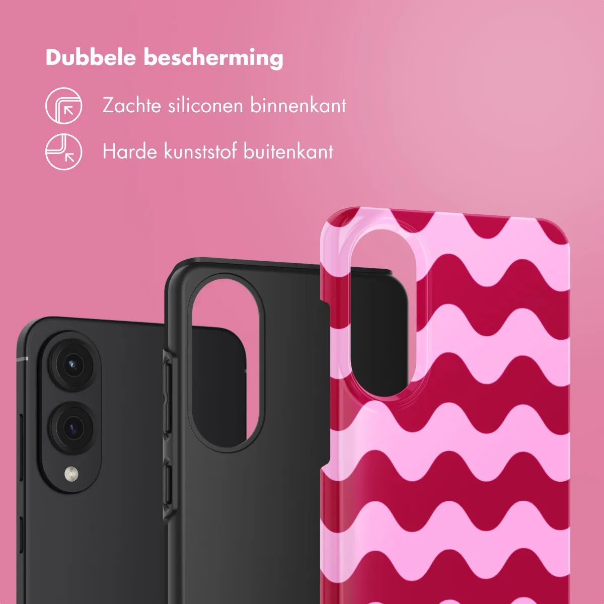 Selencia Hoesje Samsung Galaxy S25 Edge Wave Vibes Lipstick