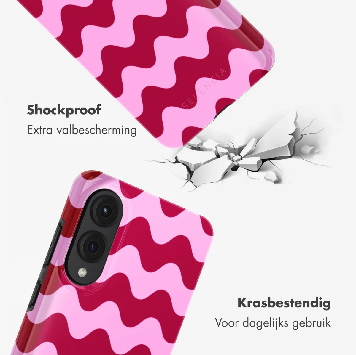 Selencia Hoesje Samsung Galaxy S25 Edge Wave Vibes Lipstick