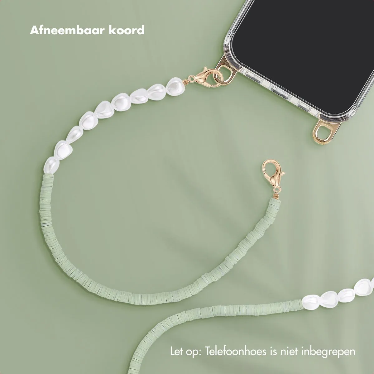 Selencia Universeel Telefoonkoord SH00084509 - Pistache Cream