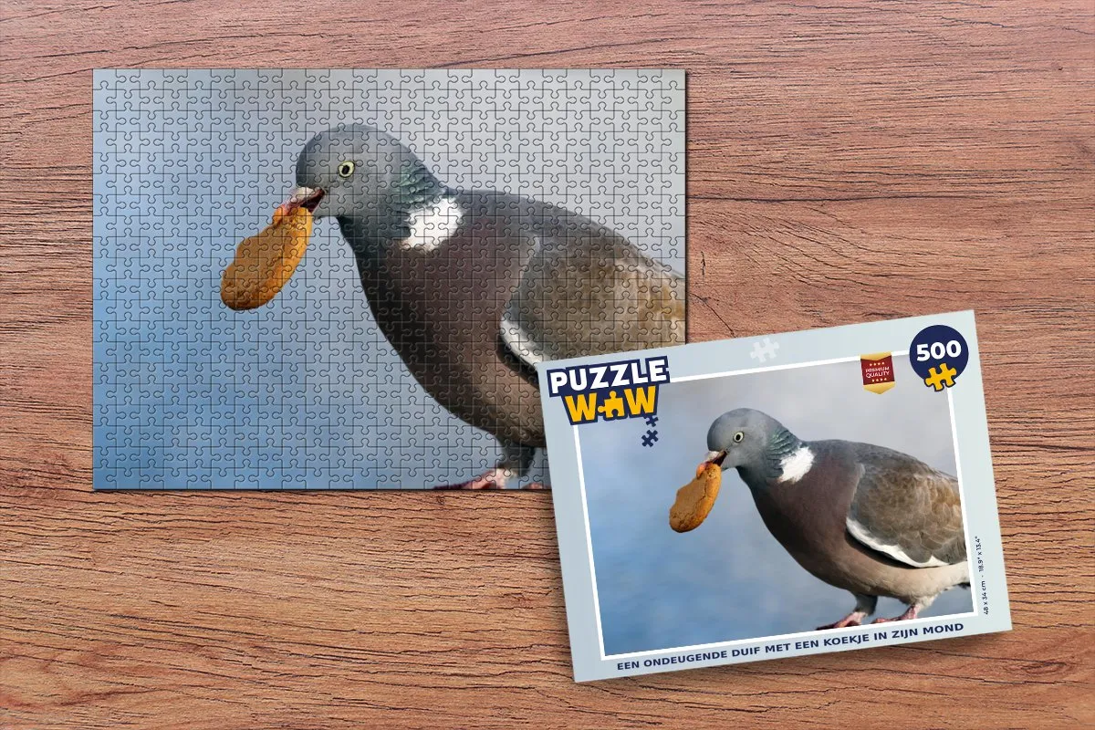 PuzzleWow Legpuzzel Een ondeugende duif 500 Stuks