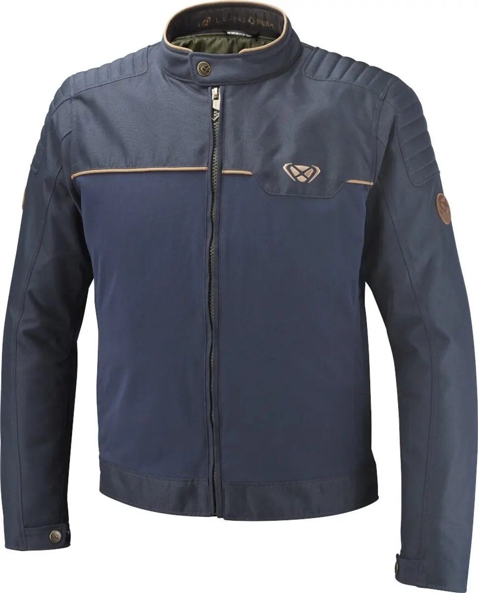 Ixon Hornet Marineblauw Bruin Waterdichte Textiele Motorjas