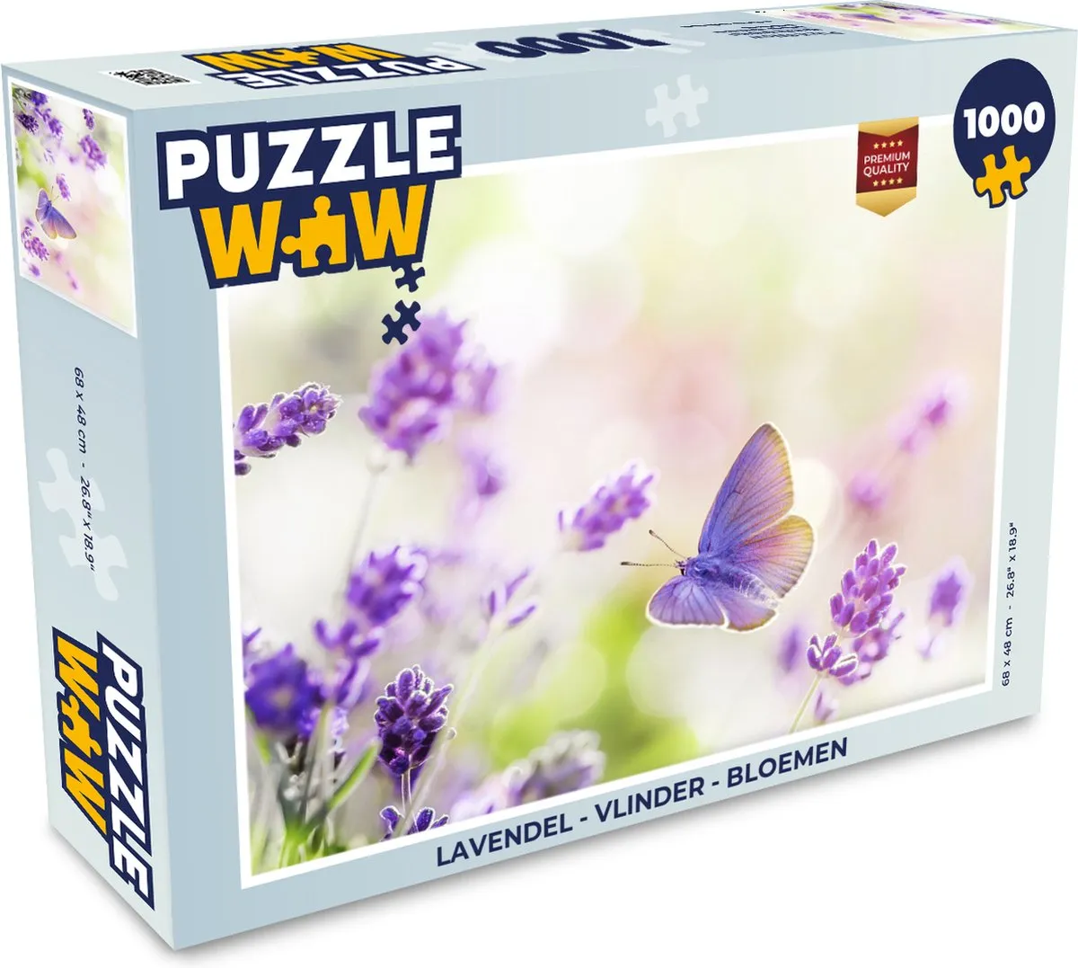 PuzzleWow Vlinder Bloemen Legpuzzel 1000 Stuks - Multicolor
