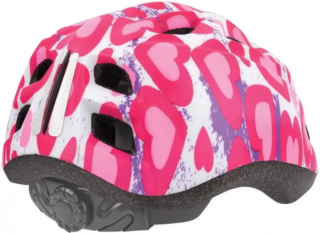 Polisport Glitter Hearts Kinderfietshelm 52/56cm - Roze - afbeelding 2 van 2