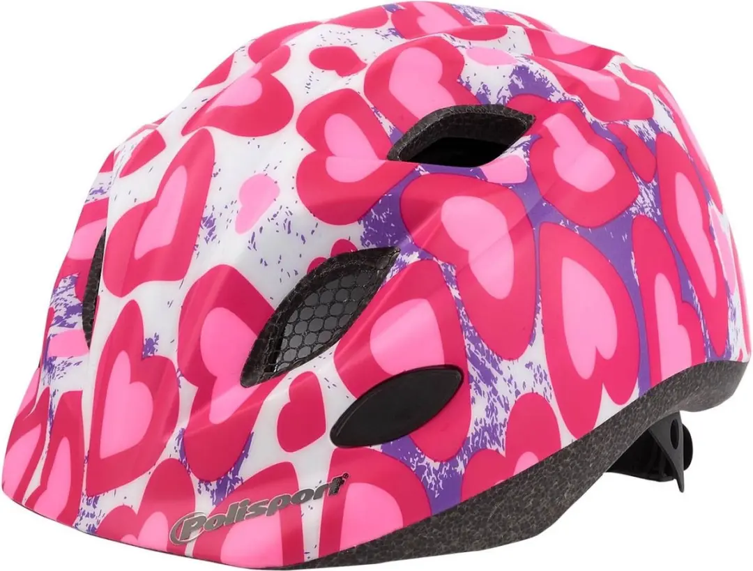 Polisport Glitter Hearts Kinderfietshelm 52/56cm