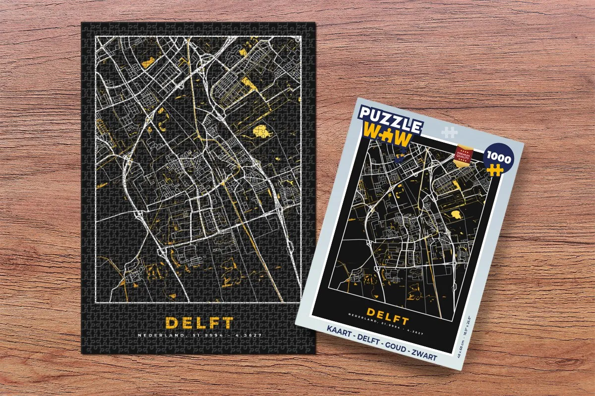 PuzzleWow Delft Legpuzzel 1000 Stuks - Multicolor