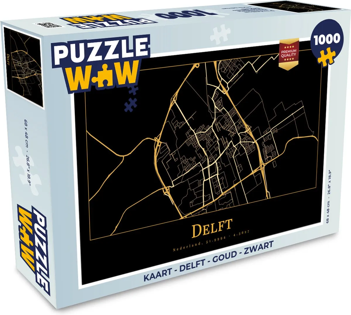 PuzzleWow Delft Legpuzzel 1000 Stuks - Multicolor