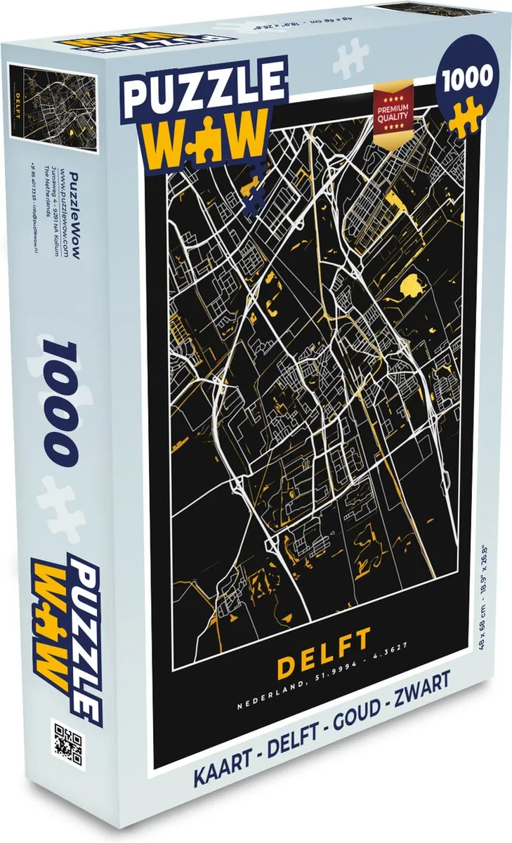 PuzzleWow Delft Legpuzzel 1000 Stuks - Multicolor