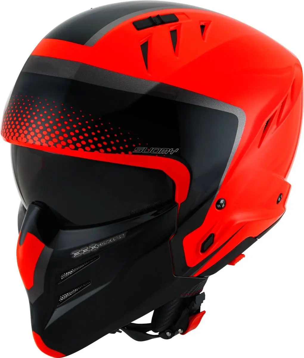 Suomy Armor Crew 2023 Rood Zwart Jethelm