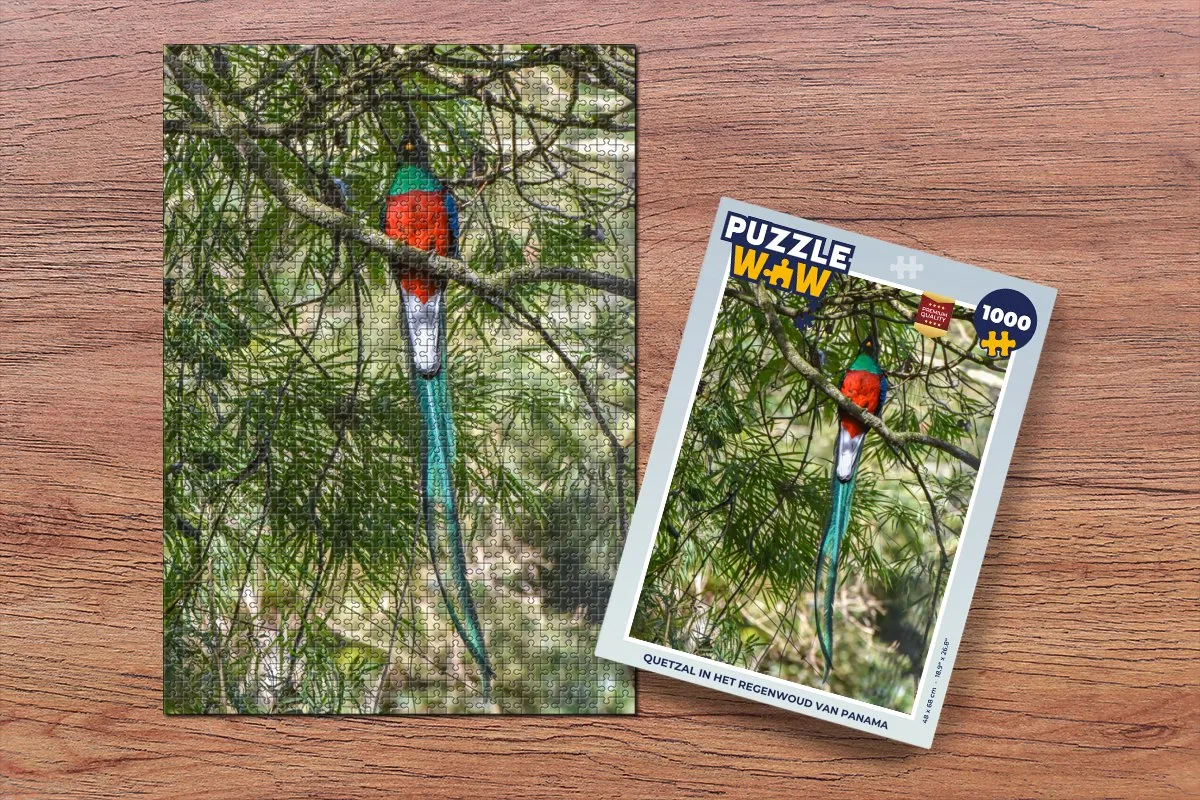 PuzzleWow Quetzal Regenwoud Panama Legpuzzel 1000 Stuks
