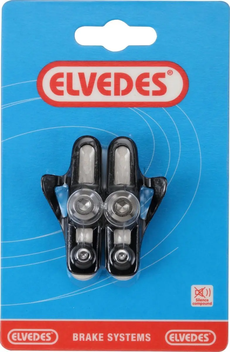 Elvedes Race Velgremschoenen 55mm - White Compound - Shimano Compatibel - afbeelding 2 van 4