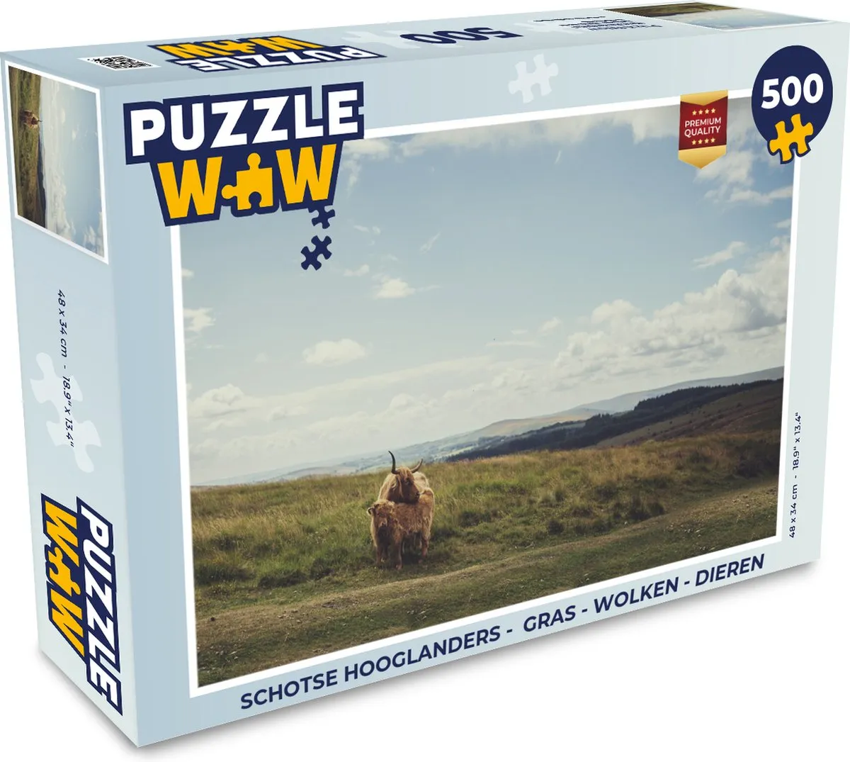 PuzzleWow Schotse Hooglanders Legpuzzel 500 Stuks