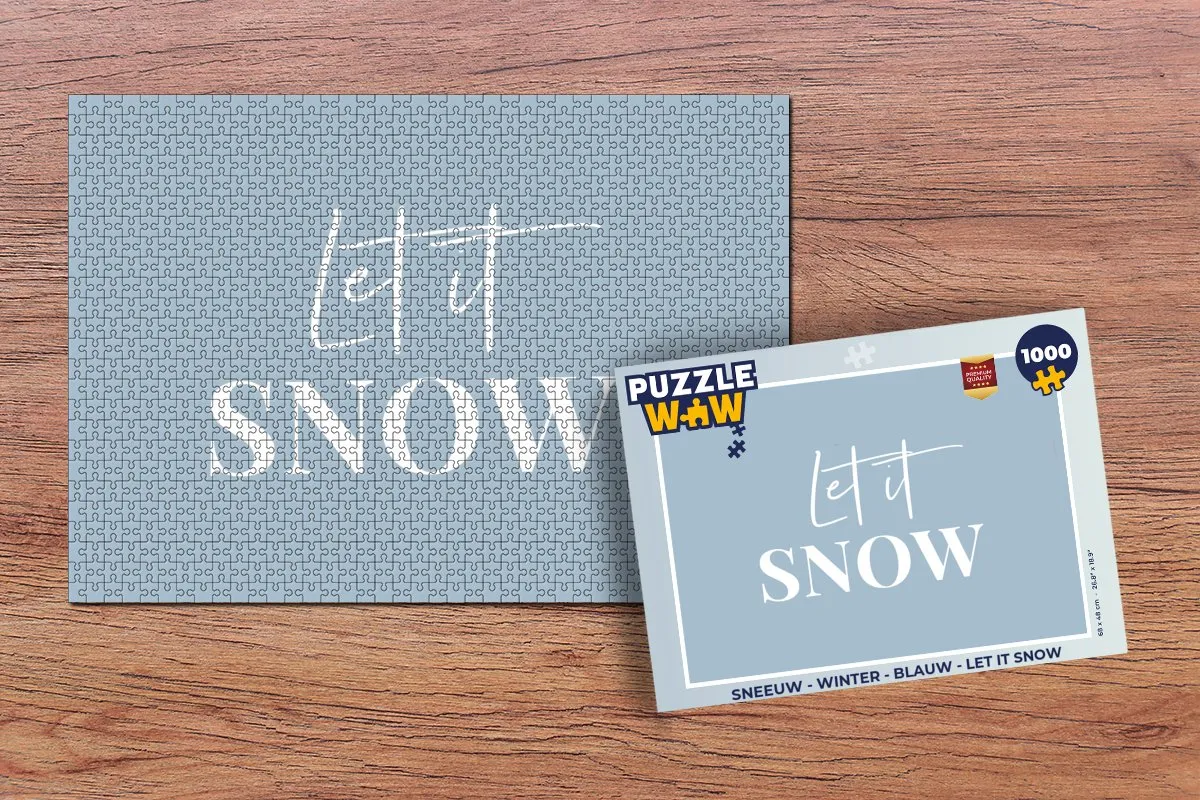 PuzzleWow Let it snow Legpuzzel 1000 Stuks - Blauw