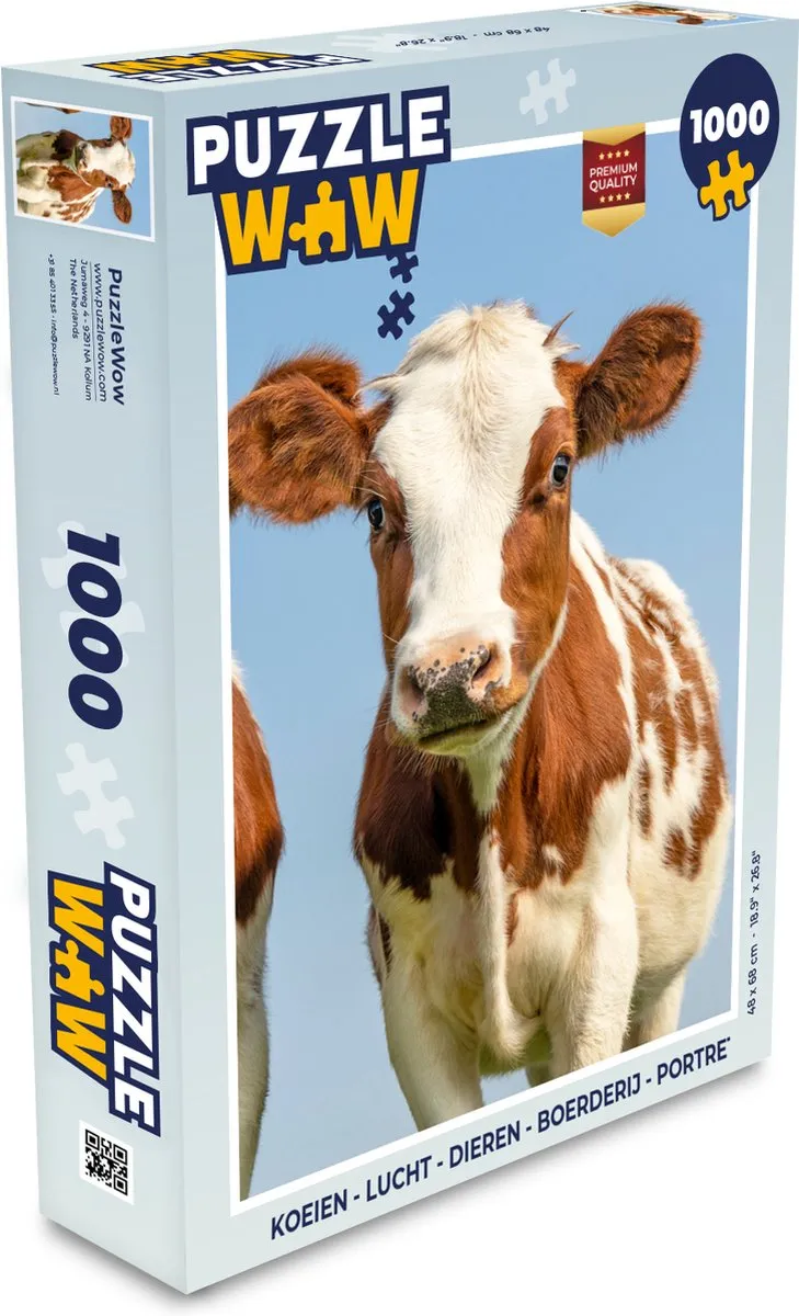 PuzzleWow Koeien Lucht Boerderij Legpuzzel 1000 Stuks