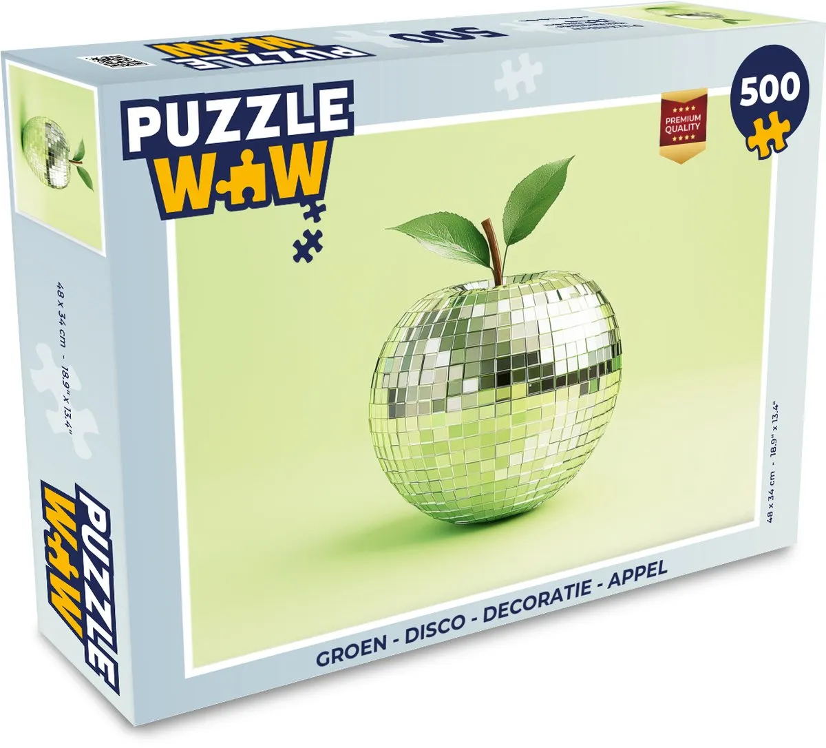 PuzzleWow Legpuzzel 500 Stuks - Disco Appel Groen