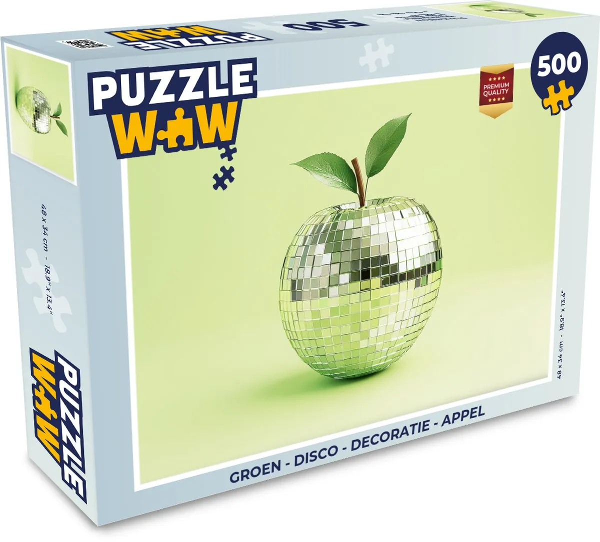 PuzzleWow Legpuzzel 500 Stuks - Disco Appel Groen