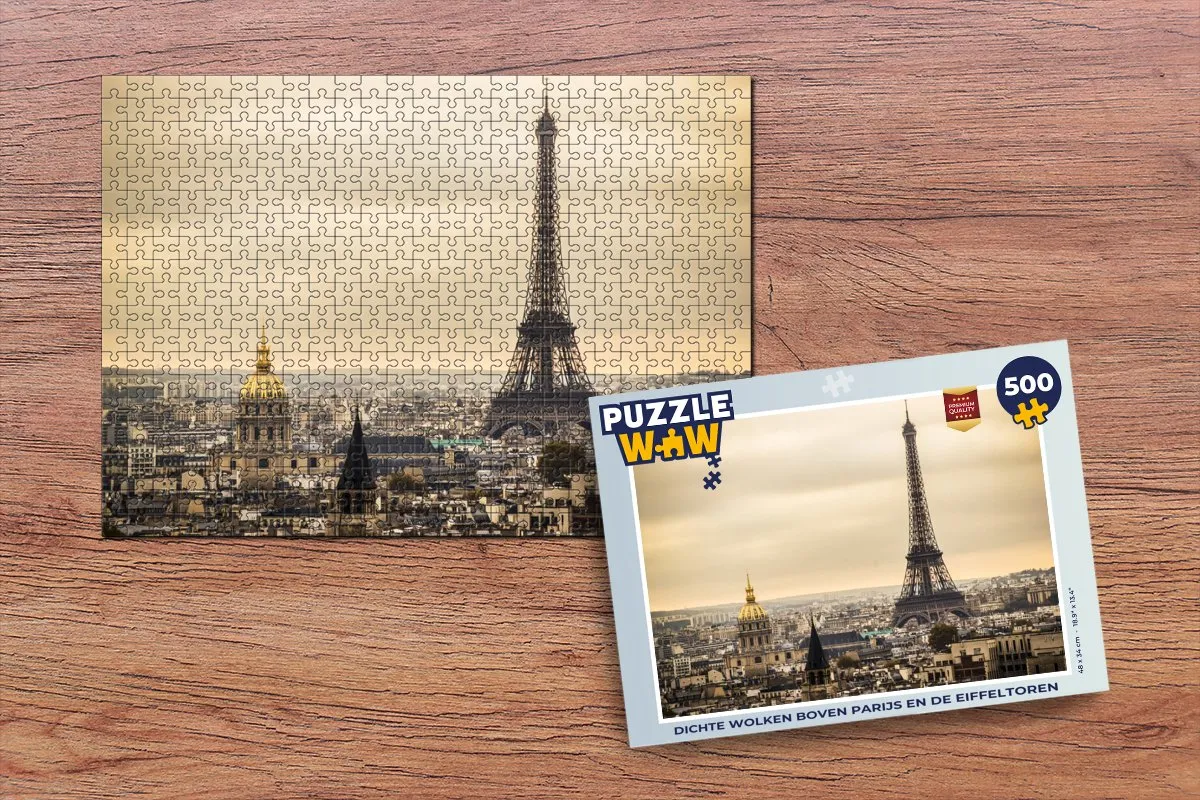 PuzzleWow Legpuzzel Dichte Wolken Parijs 500 Stuks