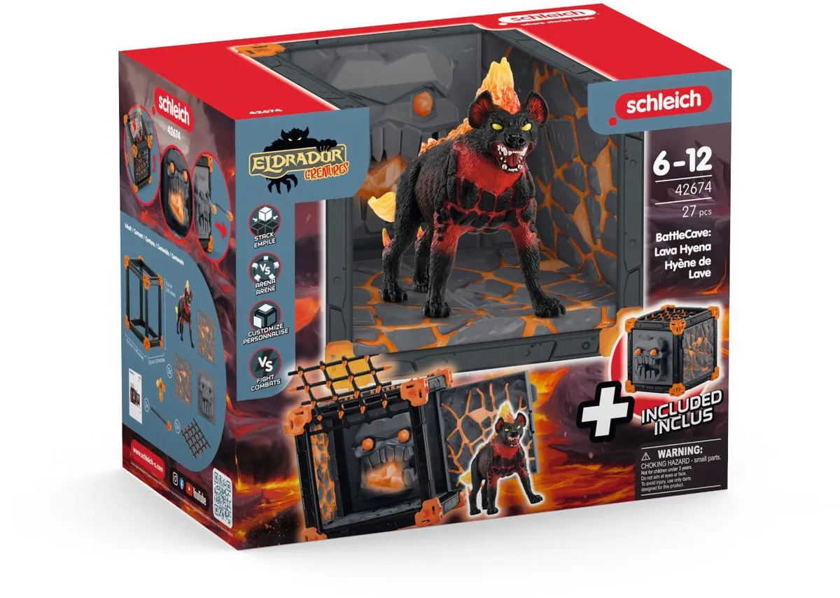 Schleich Eldrador Creatures BattleCave Lava Hyena 42674