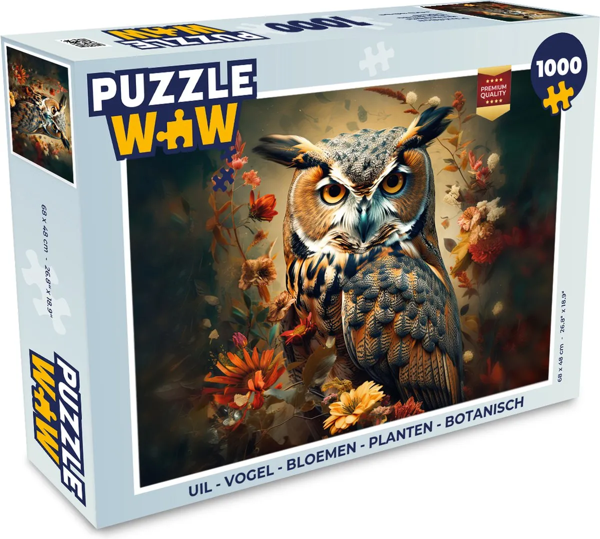 PuzzleWow Vogel Botanisch Legpuzzel 1000 Stuks