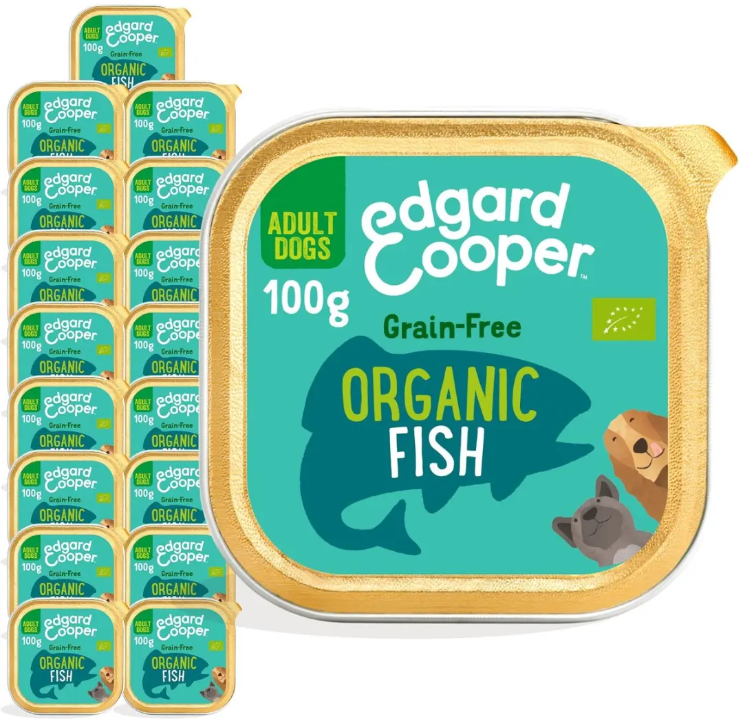 17x Edgard & Cooper Kuipje Honden Natvoer Hondenvoer Bio Vis 100 gr NL-BIO-01