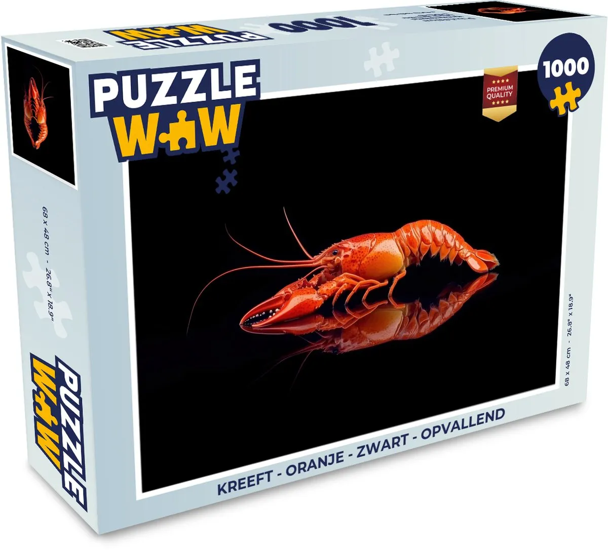 PuzzleWow Kreeft Legpuzzel 1000 Stuks - Oranje/Zwart