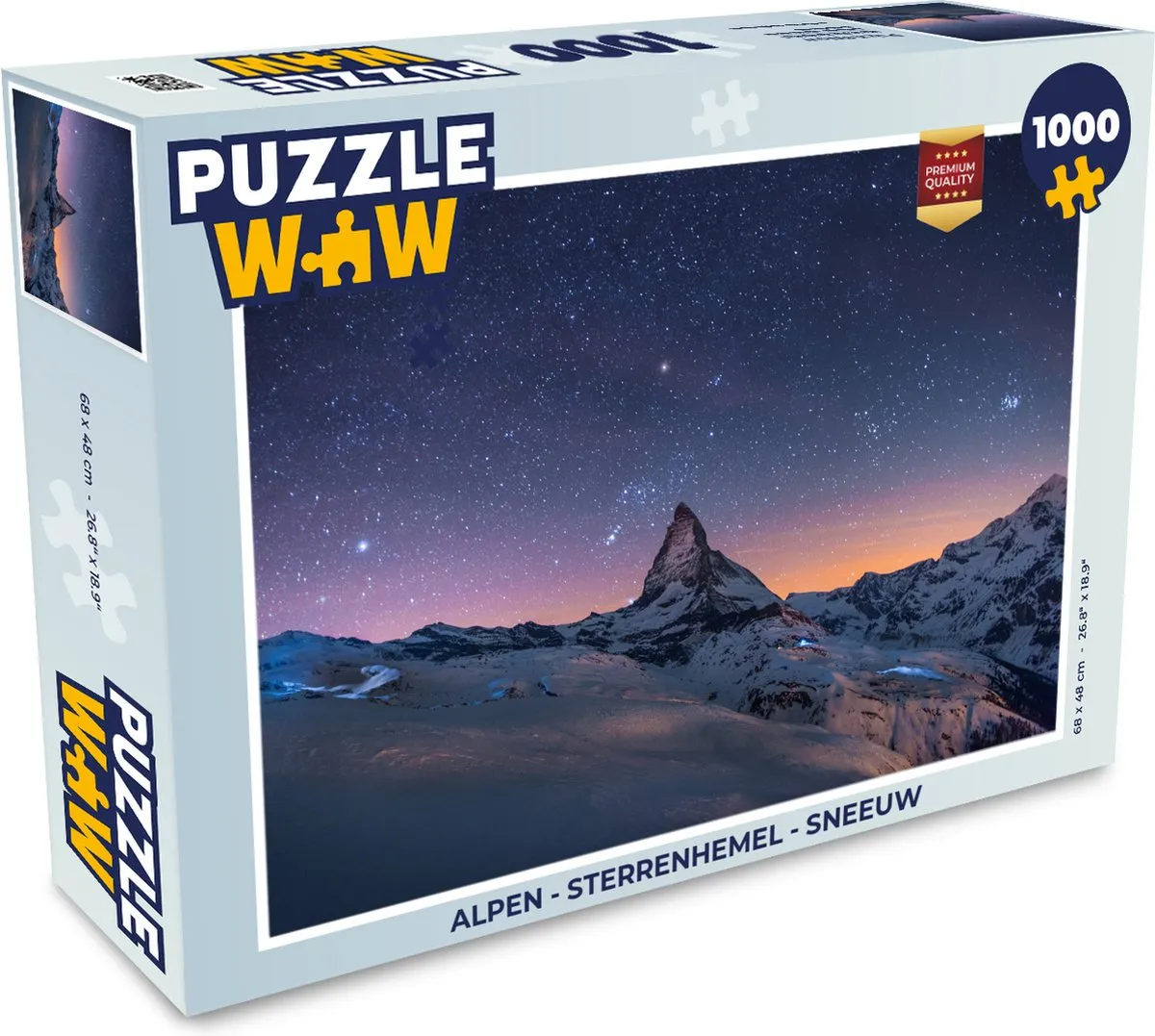 PuzzleWow Alpen Sterrenhemel Legpuzzel 1000 Stuks