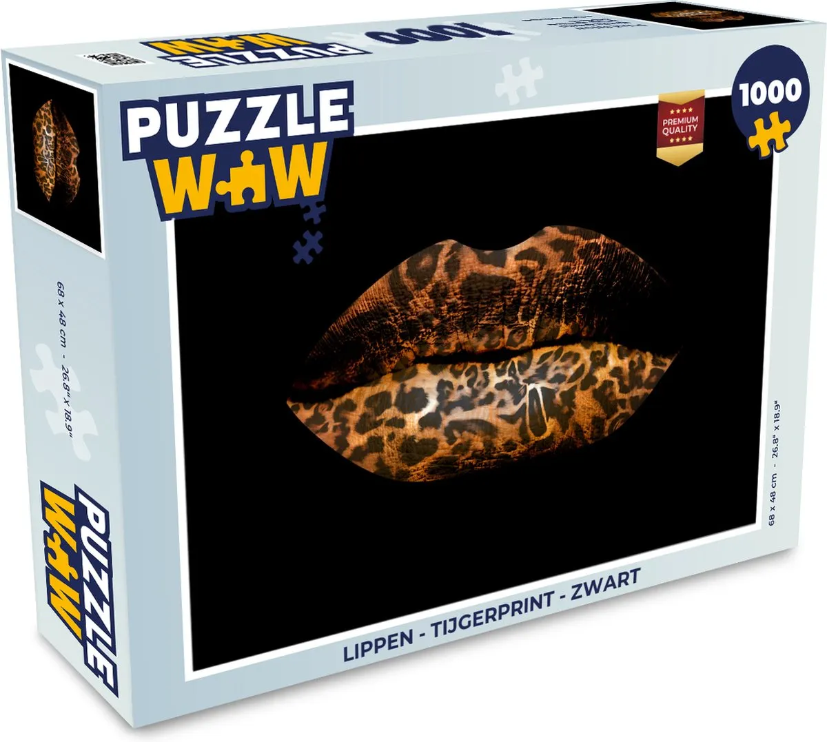 PuzzleWow Lippen Tijgerprint Legpuzzel 1000 Stuks