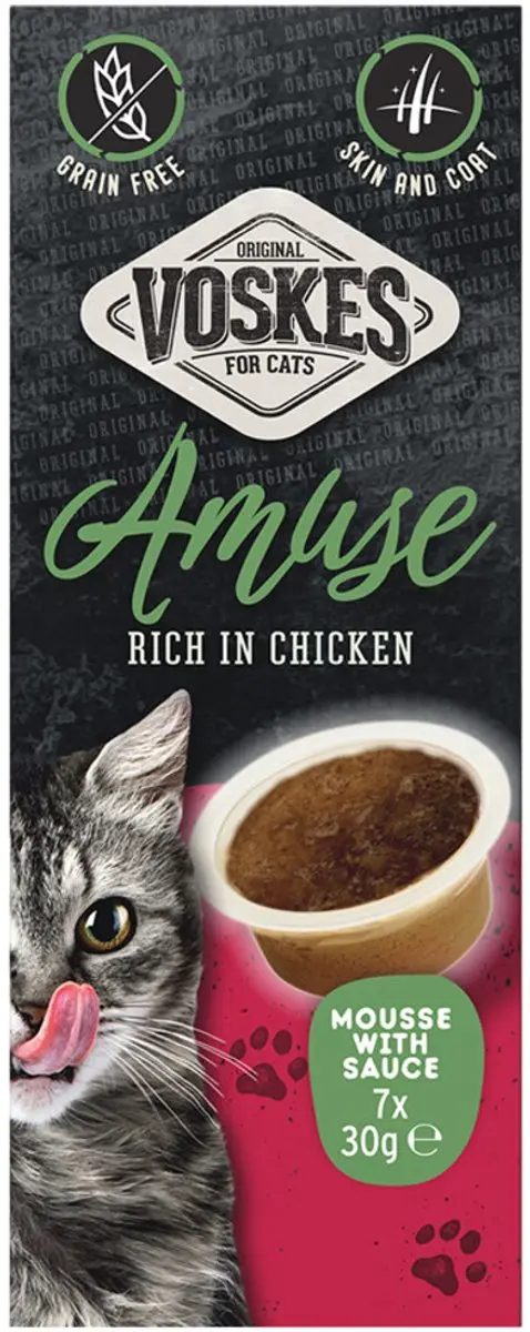 Voskes Kattensnack Mousse Kip in Saus