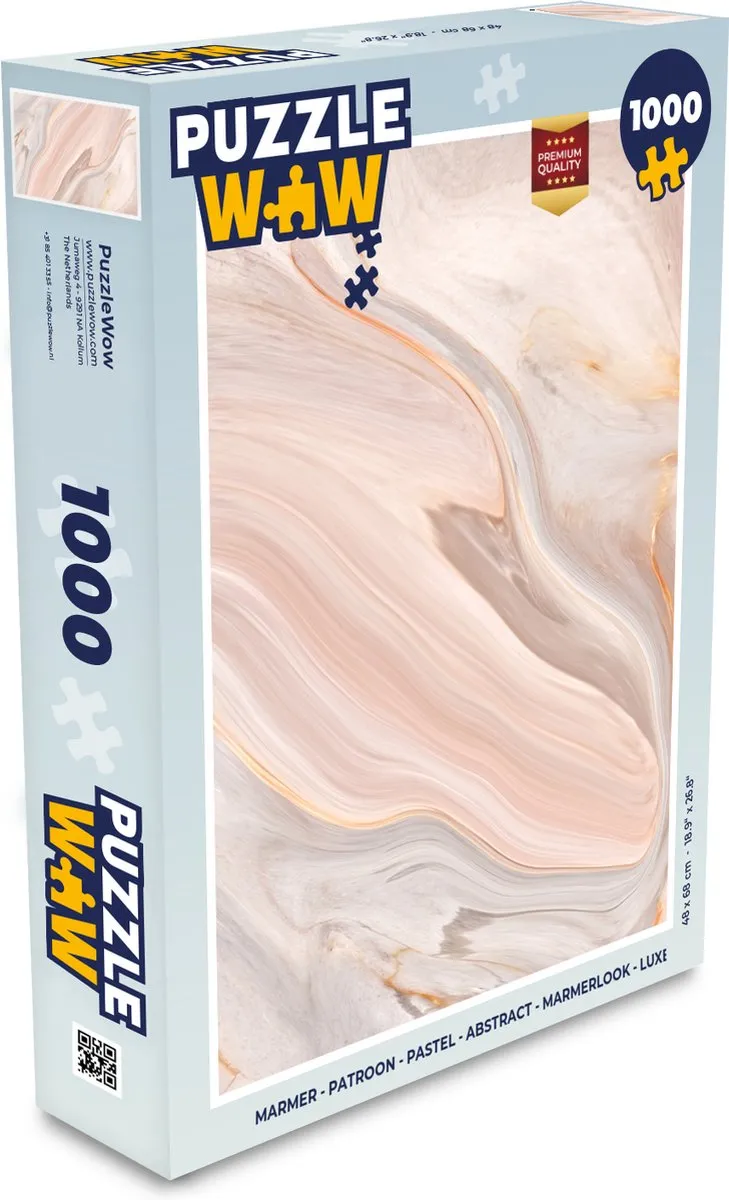 PuzzleWow Marmerlook Legpuzzel 1000 Stuks