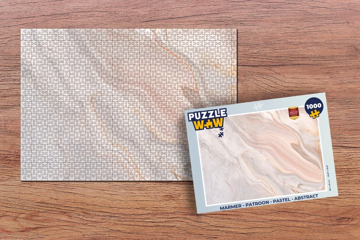 PuzzleWow Marmerlook Legpuzzel 1000 Stuks - Multicolor