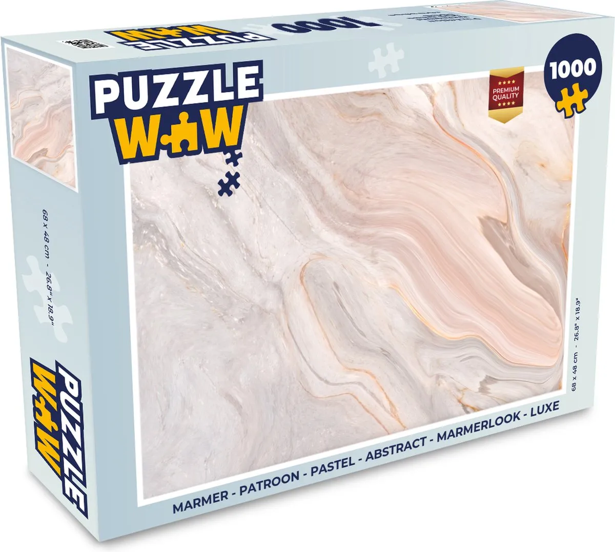 PuzzleWow Marmerlook Legpuzzel 1000 Stuks - Multicolor