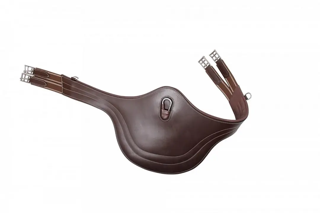 QHP Singel Met Buikflap Donkerbruin - 120 - afbeelding 2 van 4