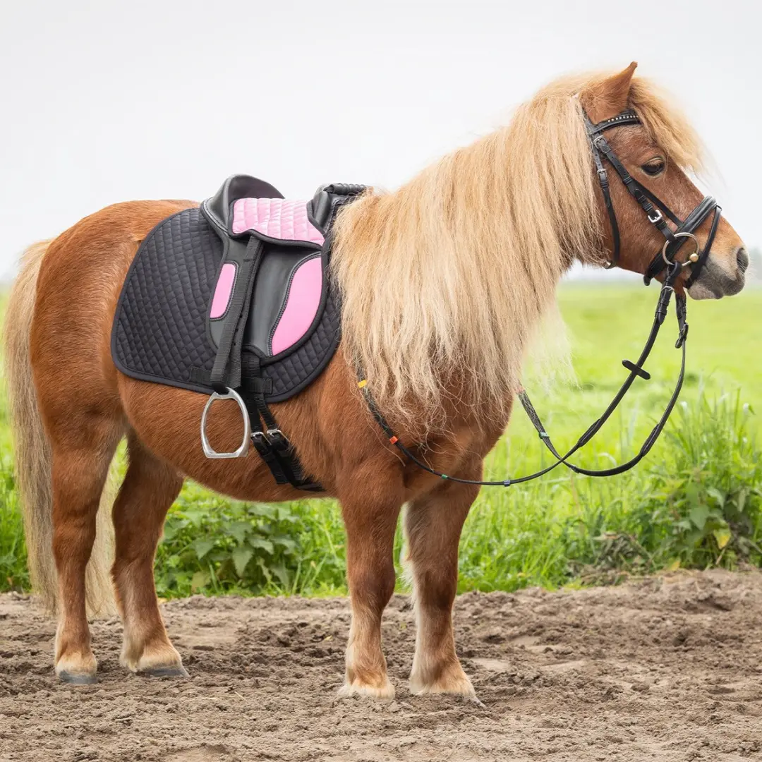 QHP Shetland Zadel Full - Zwart - afbeelding 4 van 6