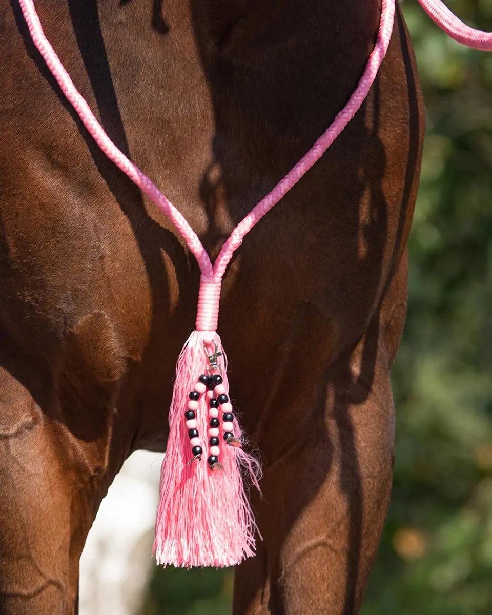 QHP Touwhalster Combi Neckrope Liberty - Pony - Flamingo Pink - afbeelding 6 van 6