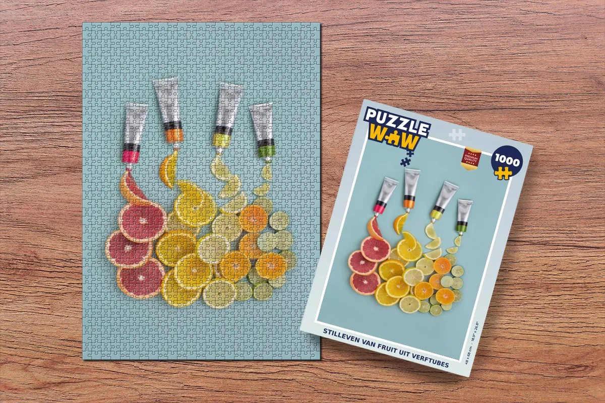 PuzzleWow Fruit Kleuren Legpuzzel 1000 Stuks - Multicolor