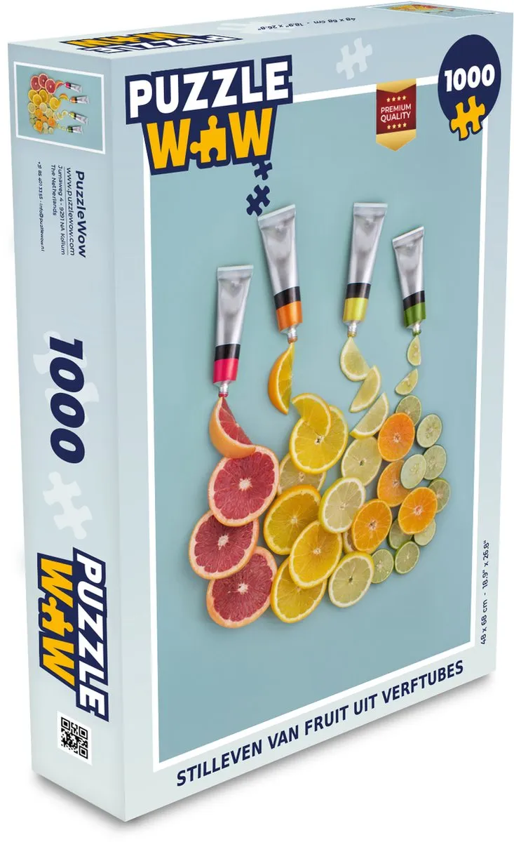 PuzzleWow Fruit Kleuren Legpuzzel 1000 Stuks