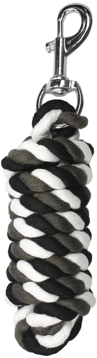 Horsegear Halstertouw Horsegear Striped Donkergrijs