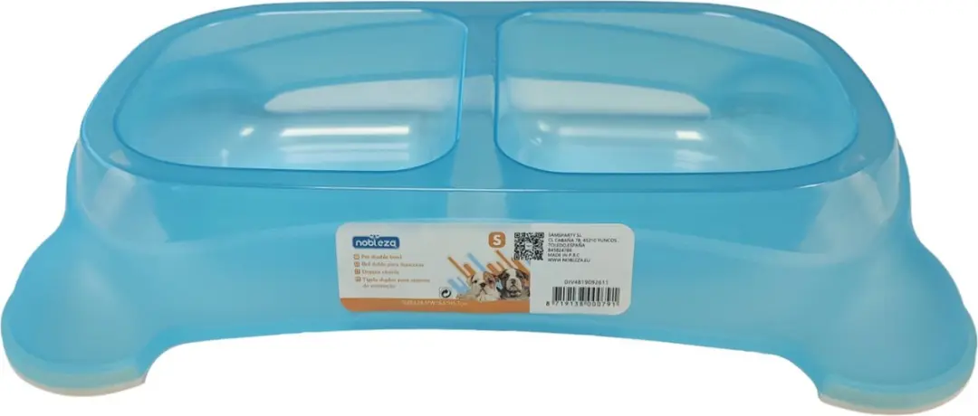 Nobleza Dubbele Voerbak Blauw - Maat S
