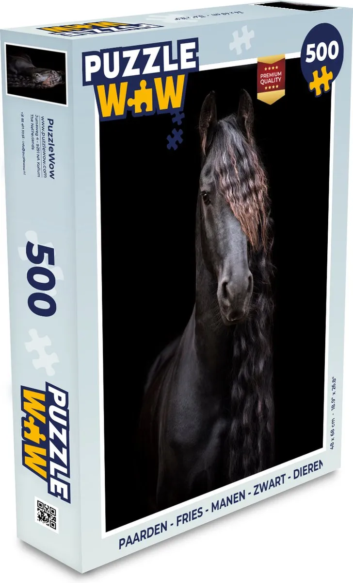 PuzzleWow Fries Paard Legpuzzel 500 Stuks - Multicolor