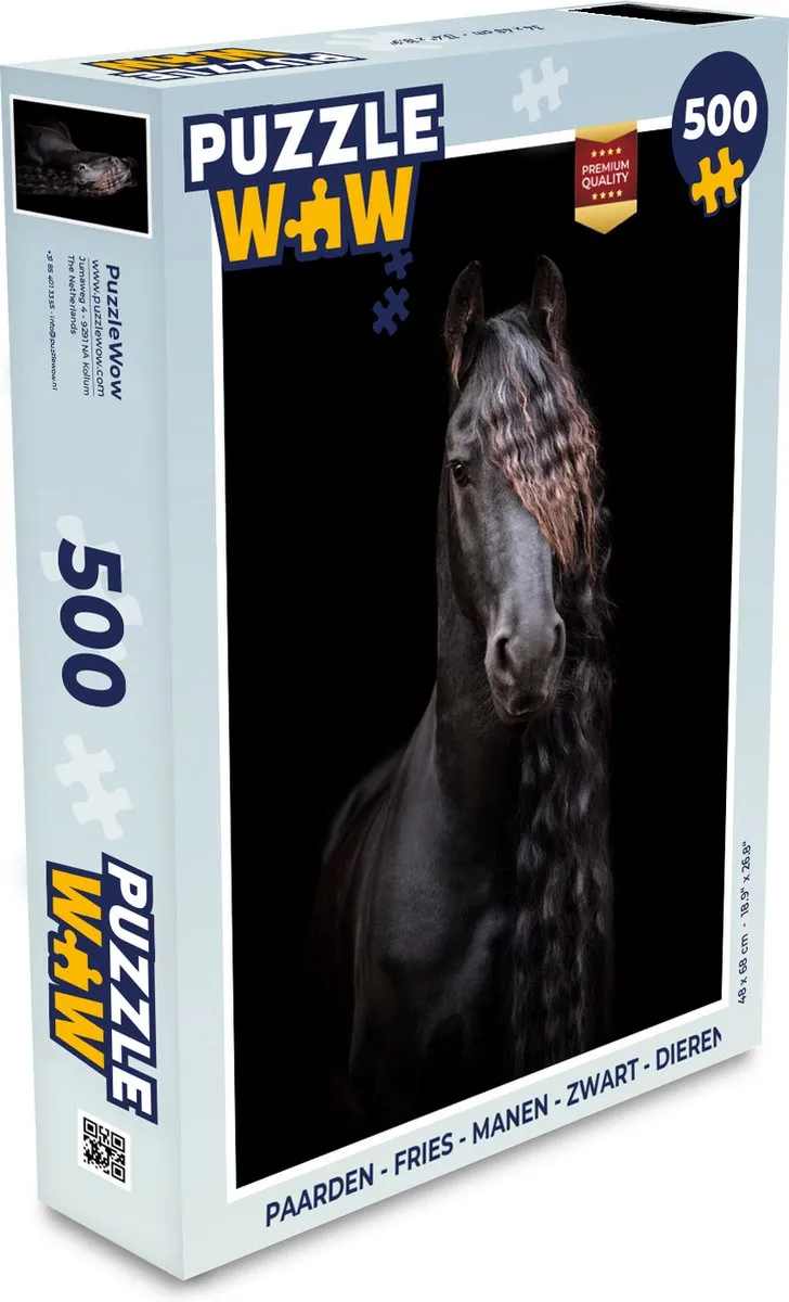 PuzzleWow Fries Paard Legpuzzel 500 Stuks - Multicolor