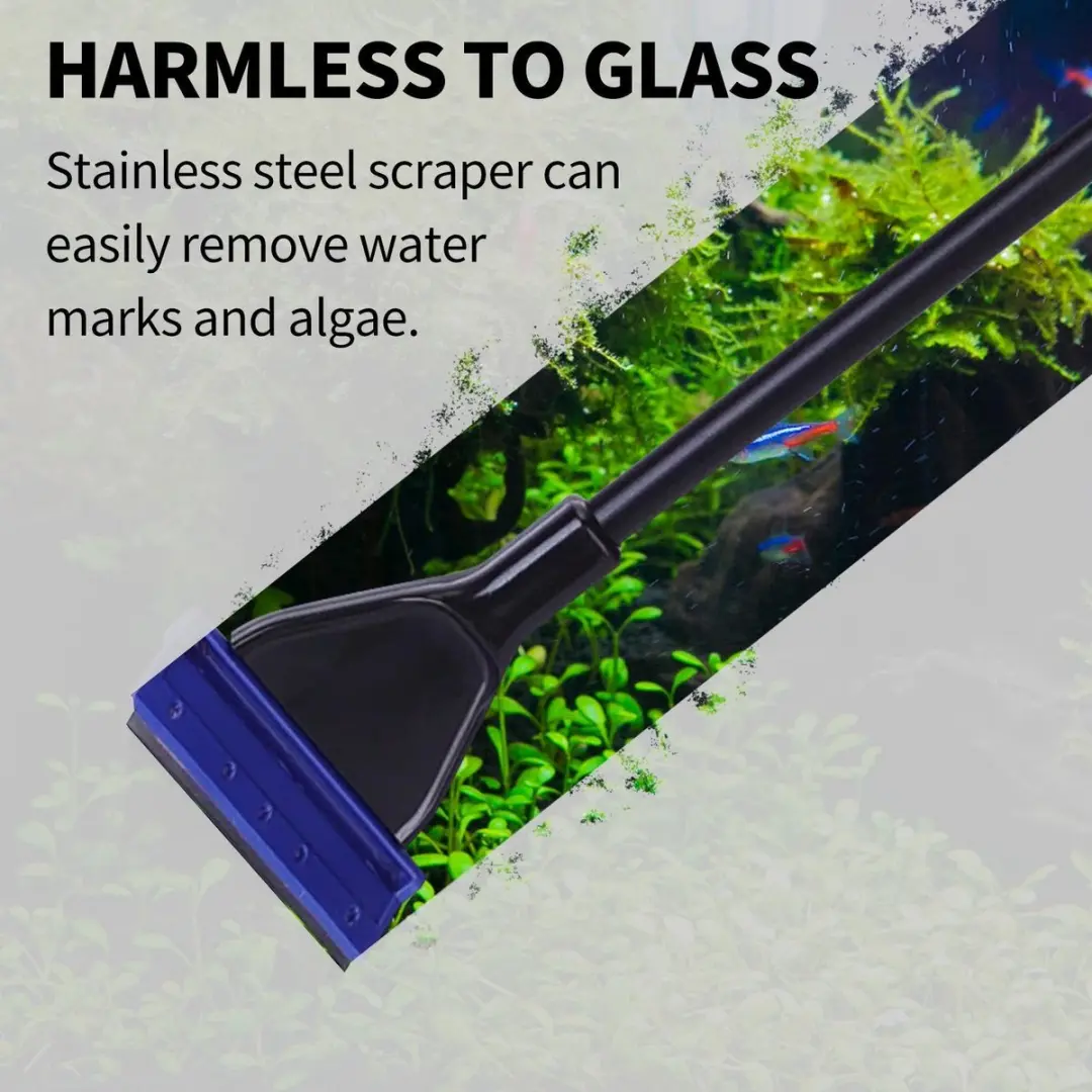 Nobleza Aquarium Schoonmaakset 5-in-1 - 60 cm - Zwart/Blauw - afbeelding 6 van 6