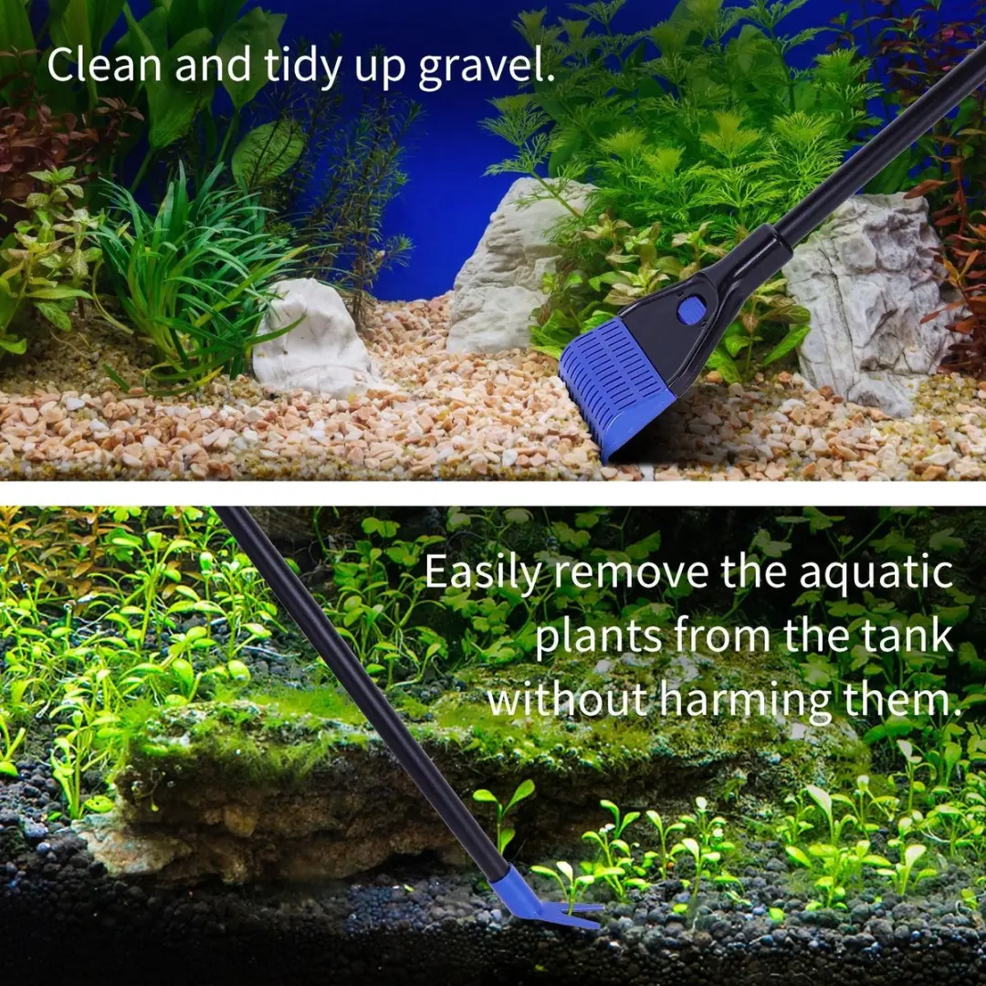 Nobleza Aquarium Schoonmaakset 5-in-1 - 60 cm - Zwart/Blauw - afbeelding 5 van 6