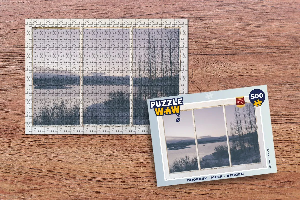 PuzzleWow Doorkijk Berg Legpuzzel 500 Stuks - Multicolor