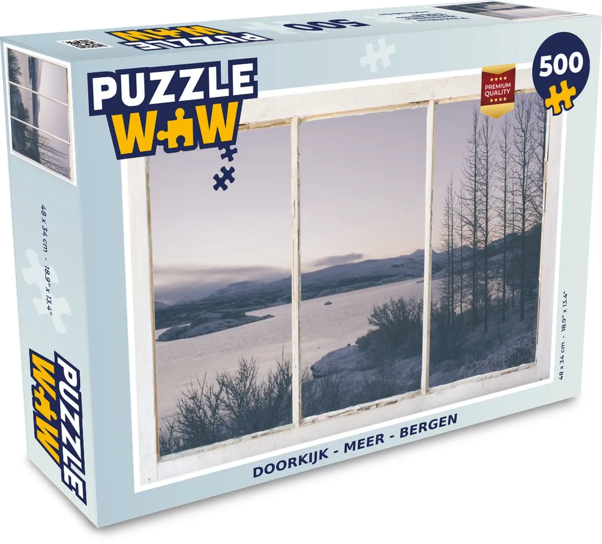 PuzzleWow Doorkijk Berg Legpuzzel 500 Stuks - Multicolor