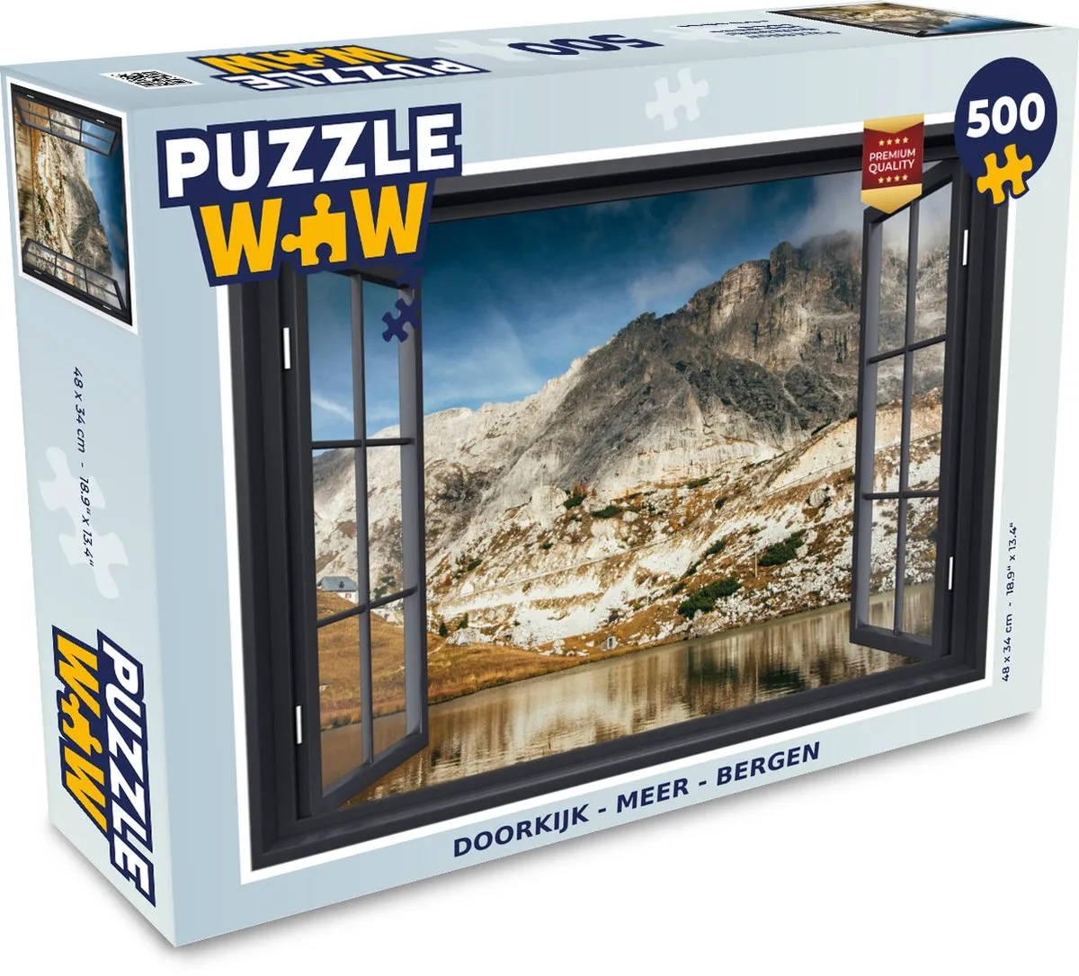 PuzzleWow Doorkijk Berg Legpuzzel 500 Stuks