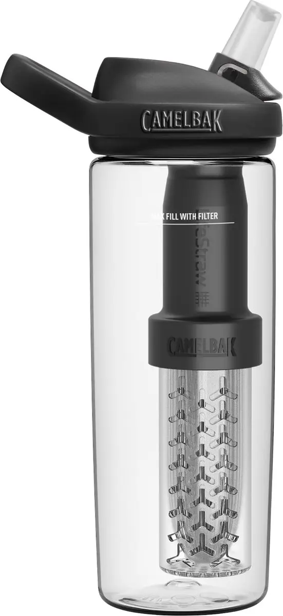 CamelBak Eddy+ LifeStraw Drinkfles 600ml - Transparant