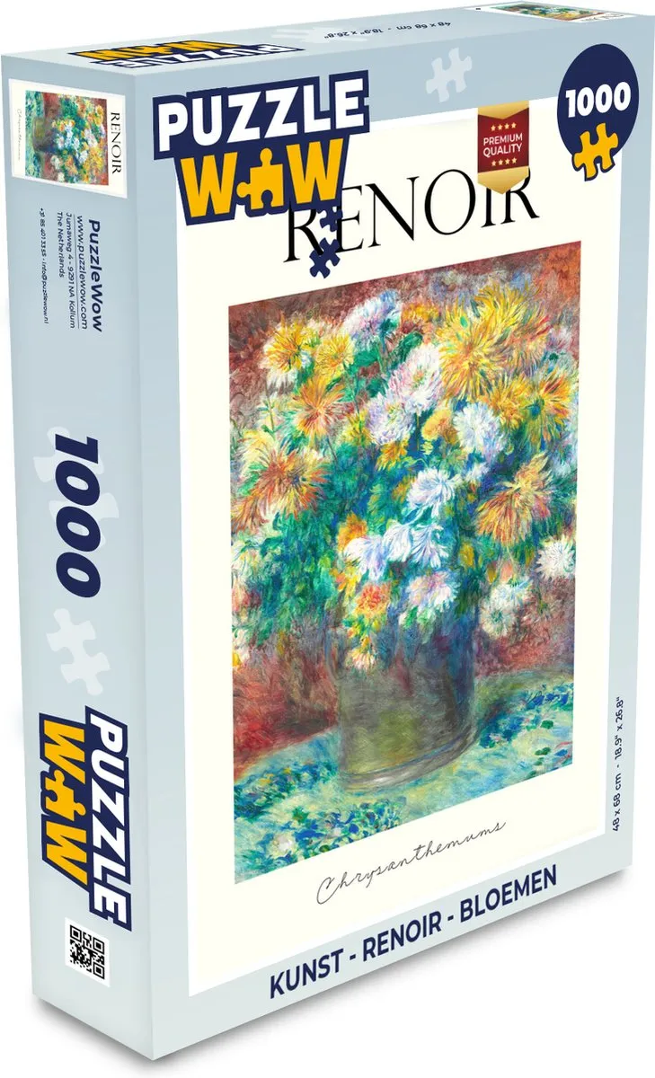 PuzzleWow Renoir Bloemen Legpuzzel 1000 Stuks