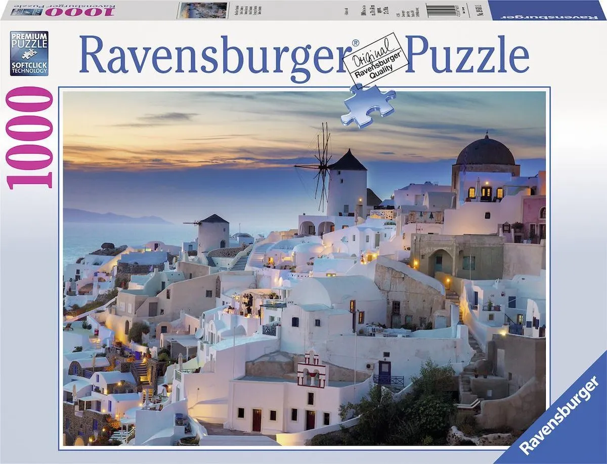 Ravensburger Avond in Santorini Legpuzzel 1000 Stuks